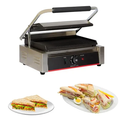 Electric Sandwich Griller with Both Grooved, 2200 Watt